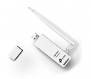 Adaptador USB TP-LINK TL-WN722N, Inalámbrico, 150 Mbit/s, Color blanco