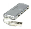 Hub USB Manhattan 160599, USB 2.0, Gris, 4 puertos