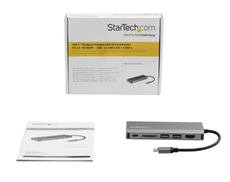 Adaptador Multipuertos con HDMI StarTech.com DKT30CSDHPD3, Macho, Negro