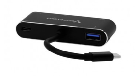 Adaptador Vorago 5 en 1 ADP-350 Usb tipo C a HDMI, VGA, Usb 3.0, Jack 3.5MM, PD