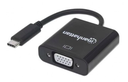 Adaptador USB C a VGA MANHATTAN 151771, Negro, USB C, VGA, Macho/hembra