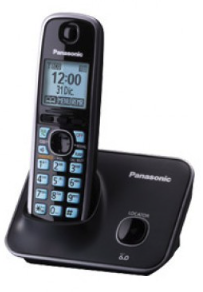 Teléfono inalámbrico Panasonic kx-tg4111meb, escritorio, negro, si, no, lcd