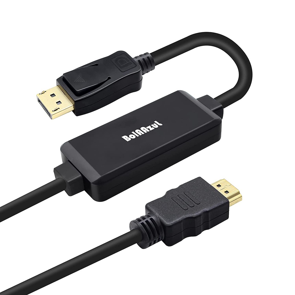 Cable adaptador convertidor HDMI 4K a Displayport 1.2 de 6 pies / 1.8 m, fuente HDMI a DisplayPort Monitor Cable unidireccional HDMI 1.4 macho a DP 1.2 macho -AHDPC