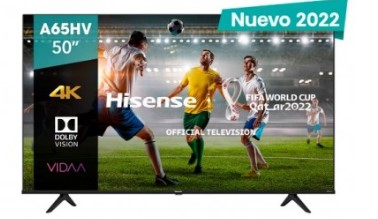 Televisor Hisense, 50 pulgadas LED 4K UHD SMART VIDAA